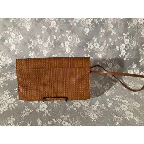 Perry Ellis Purse Vintage 90s Brown Classic Coastal American Old Money - Picture 2 of 8